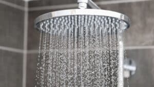 running water from a shower head
