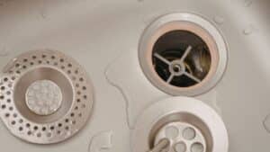 kitchen sink with strainer